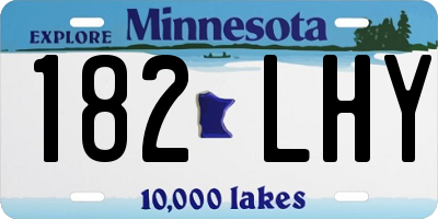 MN license plate 182LHY