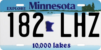 MN license plate 182LHZ