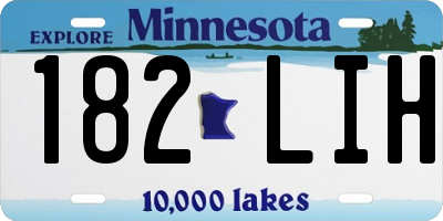 MN license plate 182LIH