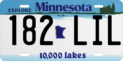 MN license plate 182LIL