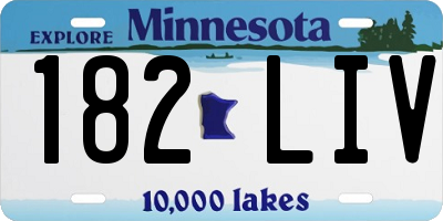 MN license plate 182LIV