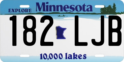 MN license plate 182LJB