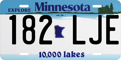 MN license plate 182LJE
