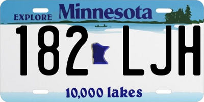 MN license plate 182LJH