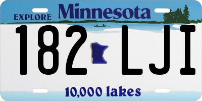 MN license plate 182LJI