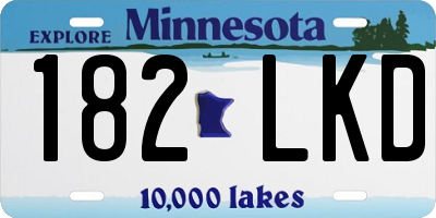 MN license plate 182LKD