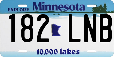 MN license plate 182LNB