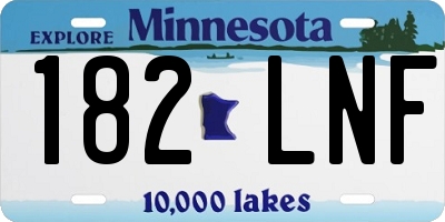 MN license plate 182LNF
