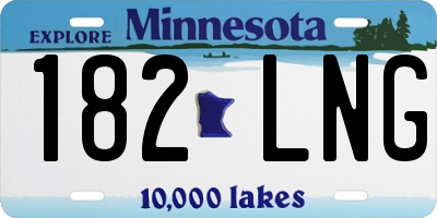 MN license plate 182LNG