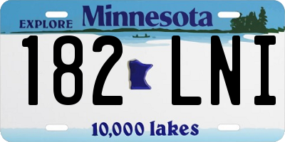 MN license plate 182LNI