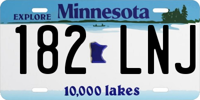 MN license plate 182LNJ