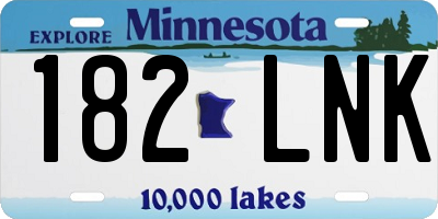 MN license plate 182LNK