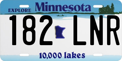 MN license plate 182LNR
