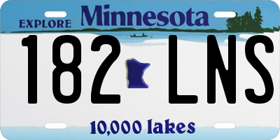 MN license plate 182LNS