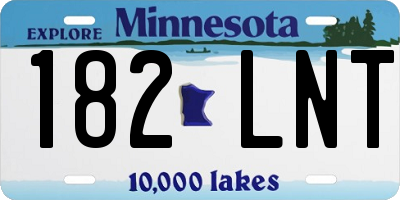 MN license plate 182LNT