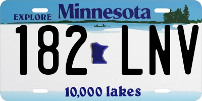 MN license plate 182LNV