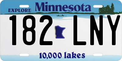 MN license plate 182LNY