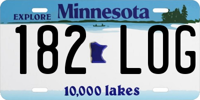 MN license plate 182LOG