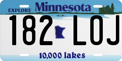 MN license plate 182LOJ