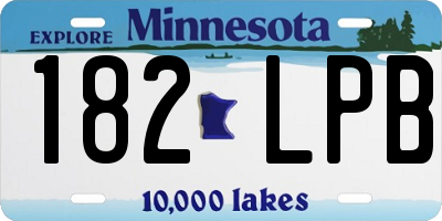 MN license plate 182LPB