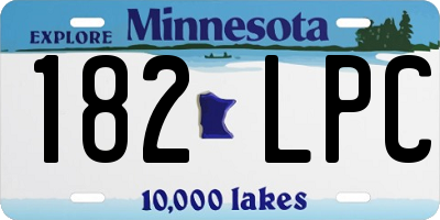 MN license plate 182LPC