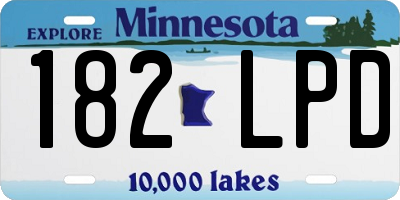 MN license plate 182LPD