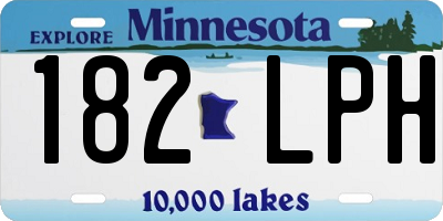 MN license plate 182LPH