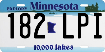 MN license plate 182LPI