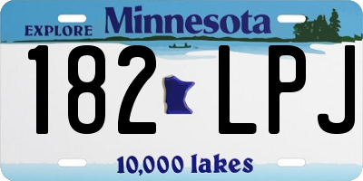 MN license plate 182LPJ