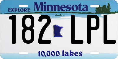 MN license plate 182LPL