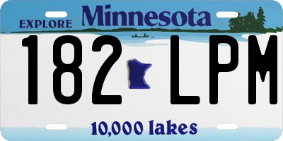 MN license plate 182LPM