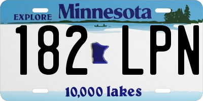 MN license plate 182LPN