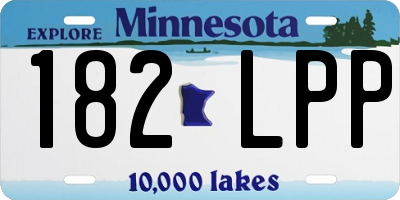 MN license plate 182LPP