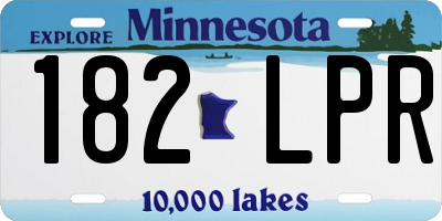 MN license plate 182LPR