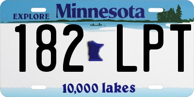 MN license plate 182LPT