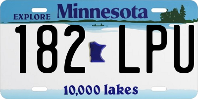 MN license plate 182LPU
