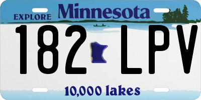 MN license plate 182LPV