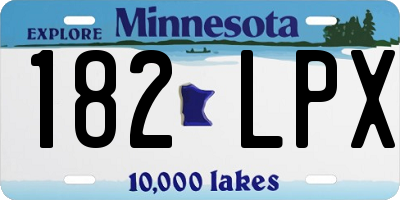 MN license plate 182LPX