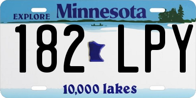 MN license plate 182LPY