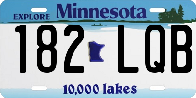 MN license plate 182LQB