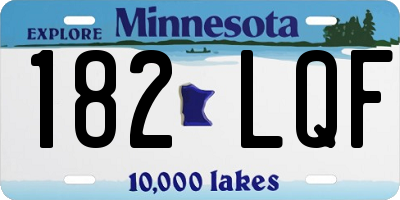 MN license plate 182LQF