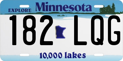 MN license plate 182LQG