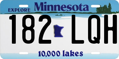 MN license plate 182LQH