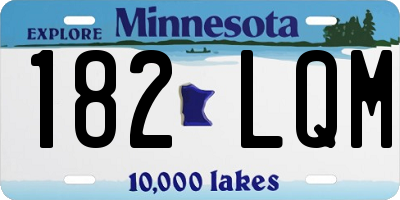 MN license plate 182LQM
