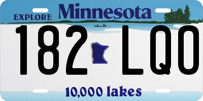 MN license plate 182LQO