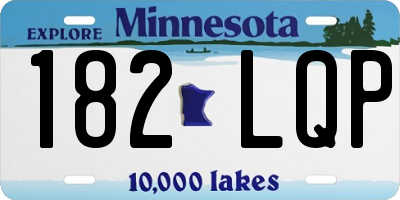 MN license plate 182LQP