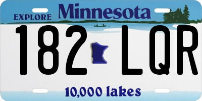 MN license plate 182LQR