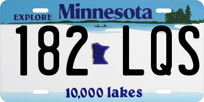 MN license plate 182LQS