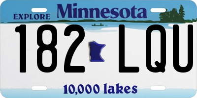 MN license plate 182LQU