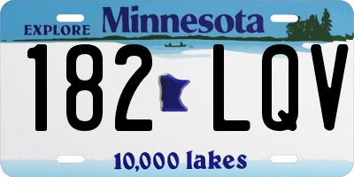 MN license plate 182LQV